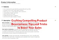 Crafting Compelling Product Descriptions: Tips and Tricks to Boost Your Sales