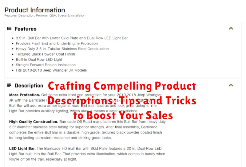 Crafting Compelling Product Descriptions: Tips and Tricks to Boost Your Sales