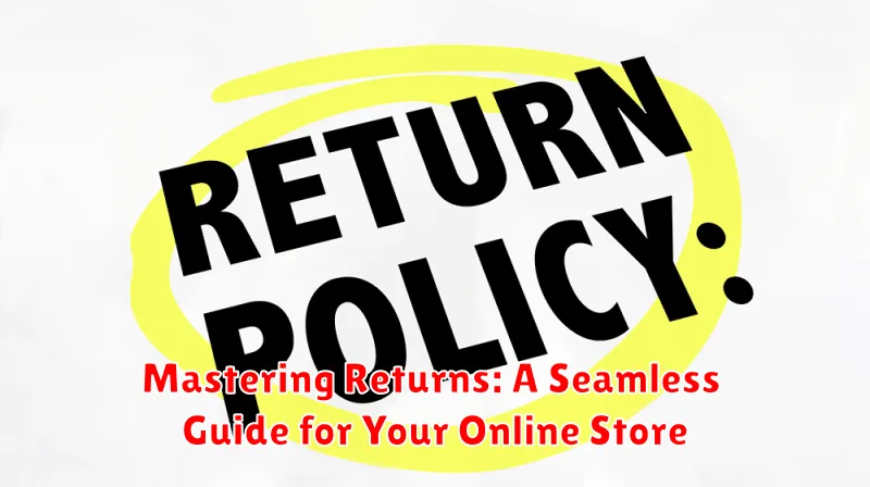 Mastering Returns: A Seamless Guide for Your Online Store